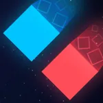 Duo Square - red and blue icon