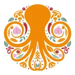 Pizza Orange Octopus icon