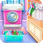 Olivias washing laundry game icon