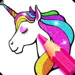 Rainbow Glitter Coloring Book icon