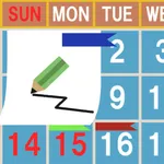 Calendar handwritten notes icon