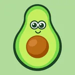 Cute avocado stickers & emoji icon