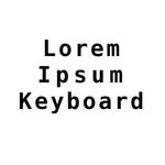 Lorem Ipsum Keyboard icon