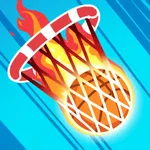 On fire : basketball shots icon