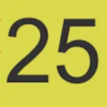 Touch the 25 Numbers icon