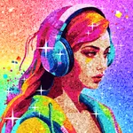 Glitty - color glitter art icon