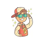 Handsome Skater Emoji Stickers icon