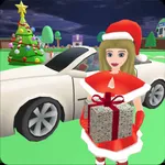 Christmas Santa Girl Car Drive icon