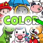 Coloring pages collection icon