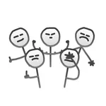 Hand Drawn Stick Men Stickers icon