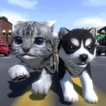 Cute Pocket Cat And Puppy 3D icon