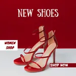 Fashion women's shoes shop icon