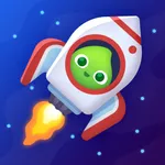 Learning kids games: space icon