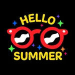 Hello Hot Summer Fun Stickers icon