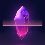 Crystal identifier. Rock guide icon