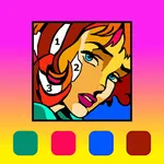 Paint by number photo icon