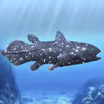 Coelacanth and ancient fish icon