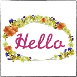 flower greetings stickers icon