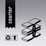 Gold Apple. Courier icon