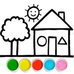 Glitter House coloring icon