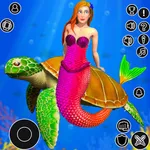 Sea Turtle & Princess Mermaid icon