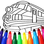 Trains coloring pages icon