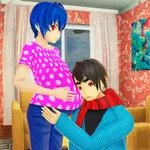 Anime Pregnant Mom & Baby Sim icon