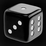 Black Dice 3D icon