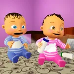 Newborn Twin Baby Mom Games 3D icon