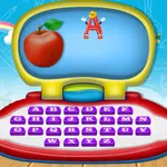 Kids computer preschool toy icon