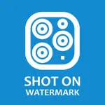 watermark photo shot on stamp icon