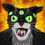 Cat Fred Evil Pet. Horror game icon