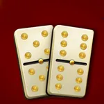 Golden dominoes icon