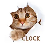 Cat Clock app.digital cute icon