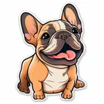 French bulldog stickers lovers icon