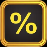 Tip Calculator % Gold icon