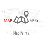 Map Points X icon