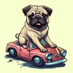 Funny Cartoon Pug icon