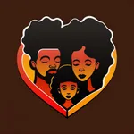 Happy Black Family icon