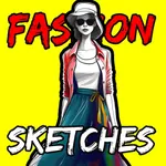 Fashion Design Dress up Sketch icon