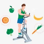 Exercise and diet icon