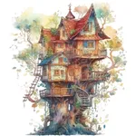 Fairy Tree House Stickers icon
