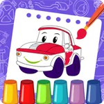 cars coloring and stickers icon