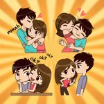 Romantic Couple Lovers Sticker icon