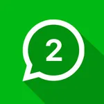 The dual messenger WhatsApp icon