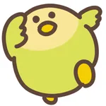 cute parakeet sticker icon