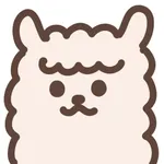 cute alpaca sticker icon