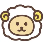 cute sheep sticker icon