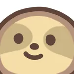 cute sloth sticker icon