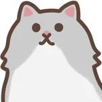 cute forest Cat sticker icon